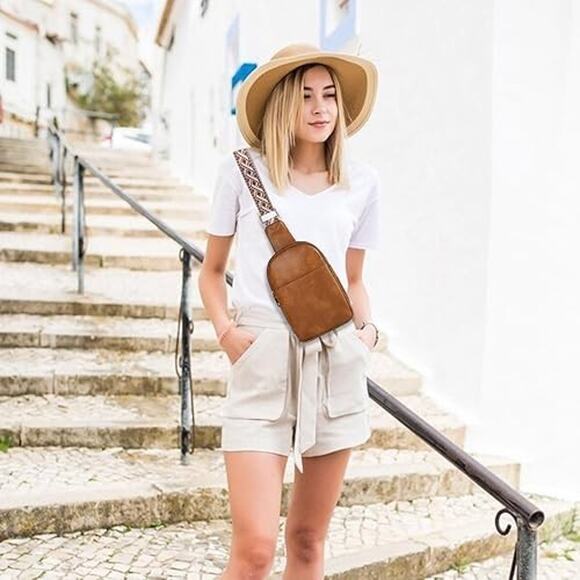 Anti Theft Crossbody Sling Bag for Trendy, Small Vegan Leather Cross body Fan... - Picture 2 of 5